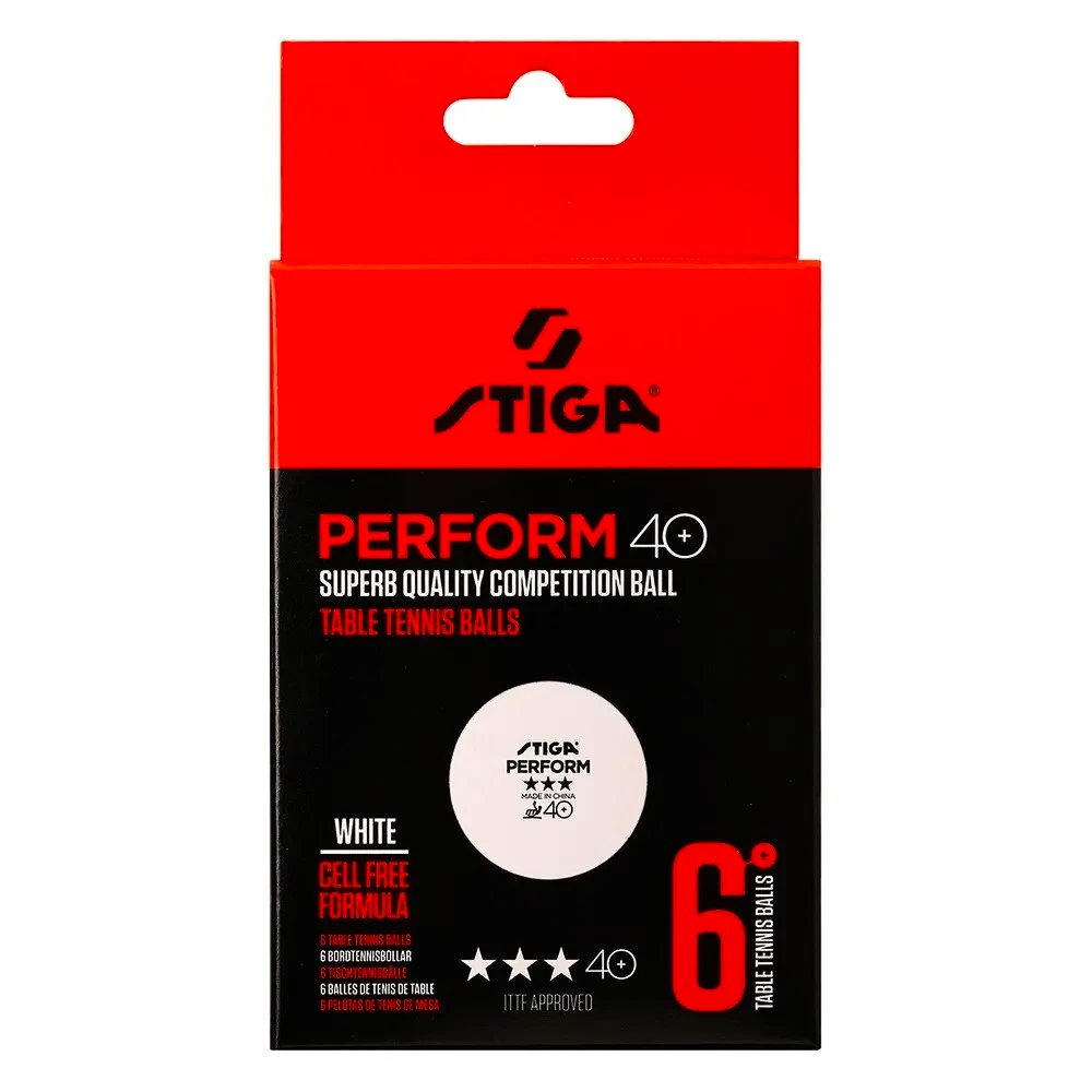 Piłki Stiga  Perform 40+ ABS *** White 6 Pack