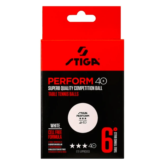 Piłki Stiga  Perform 40+ ABS *** White 6 Pack