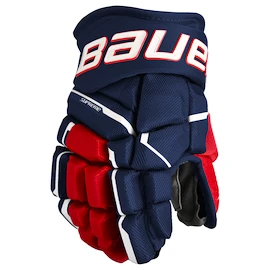 Rękawice hokejowe Bauer Supreme MACH Navy/Red/White Junior