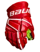 Rękawice hokejowe Bauer Vapor 3X red Junior