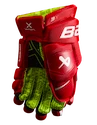 Rękawice hokejowe Bauer Vapor 3X red Junior