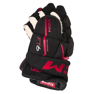 Rękawice hokejowe CCM JetSpeed FT6 Black/Red Junior 10 cali