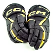 Rękawice hokejowe CCM JetSpeed FT6 Black/Sunflower Senior 13 cali