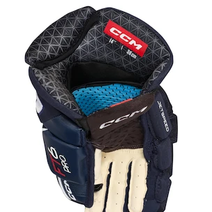 Rękawice hokejowe CCM JetSpeed FT6 Pro Navy/White Junior 11 cali