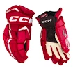 Rękawice hokejowe CCM JetSpeed FT6 Pro Red/White Junior