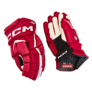Rękawice hokejowe CCM JetSpeed FT6 Red/White Junior 11 cali