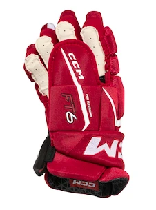 Rękawice hokejowe CCM JetSpeed FT6 Red/White Junior 11 cali