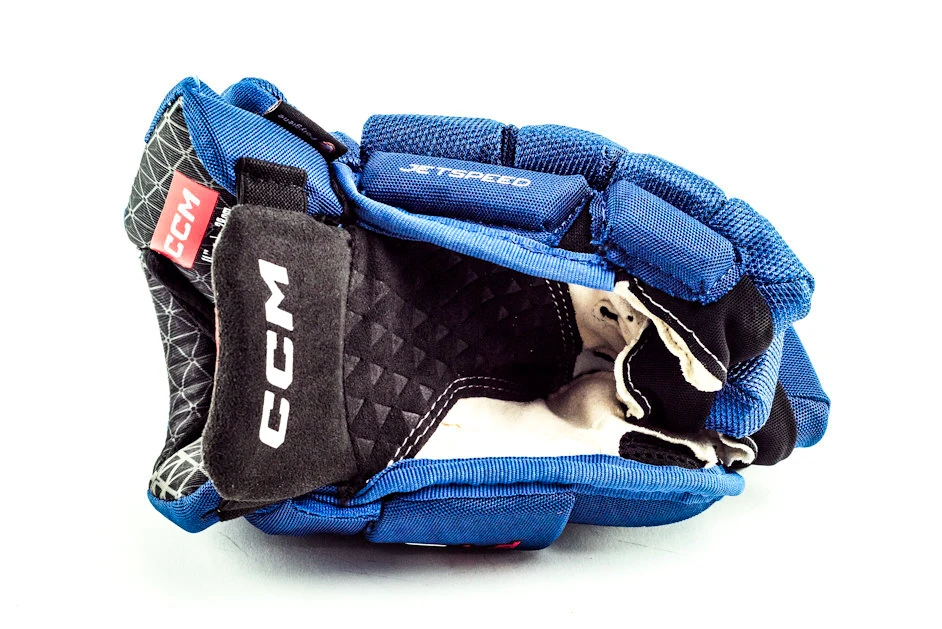 Rękawice hokejowe CCM JetSpeed FT6 Royal/White Junior