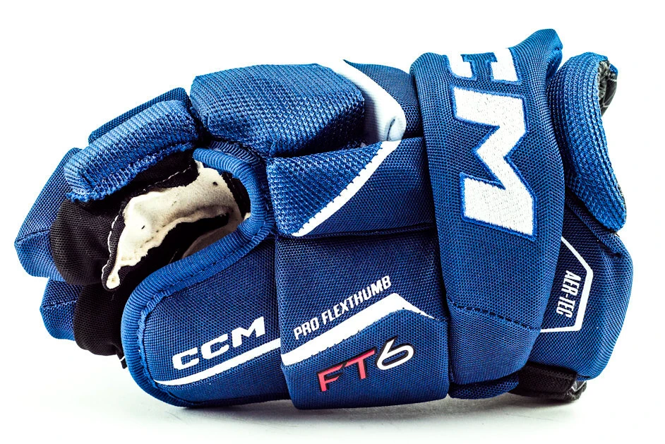 Rękawice hokejowe CCM JetSpeed FT6 Royal/White Junior