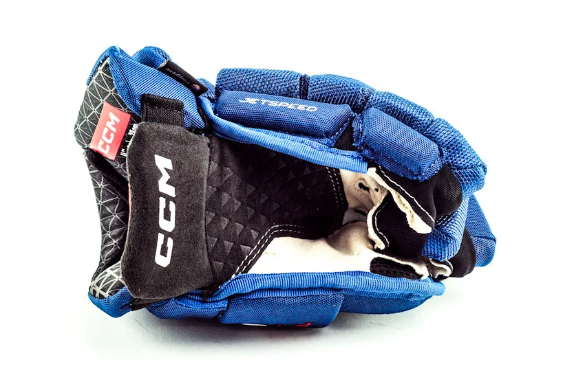 Rękawice hokejowe CCM JetSpeed FT6 Royal/White Junior 12 cali