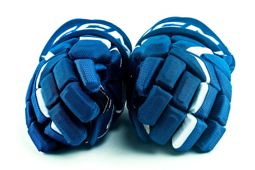 Rękawice hokejowe CCM JetSpeed FT6 Royal/White Junior 12 cali