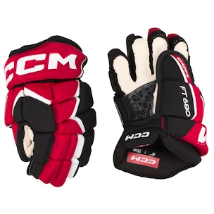 Rękawice hokejowe CCM JetSpeed FT680 Black/Red/White Junior