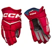 Rękawice hokejowe CCM JetSpeed FT880 Red/White Senior