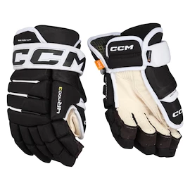 Rękawice hokejowe CCM Tacks 4 ROLL PRO 3 Black/White Senior