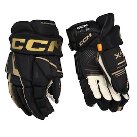 Rękawice hokejowe CCM Tacks XF Black/Gold Junior