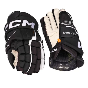Rękawice hokejowe CCM Tacks XF PRO Black/White Senior 15 cali