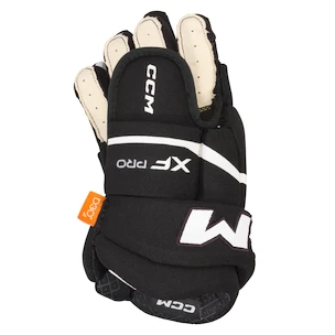 Rękawice hokejowe CCM Tacks XF PRO Black/White Youth 9 cali