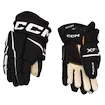 Rękawice hokejowe CCM Tacks XF PRO Black/White Youth 9 cali
