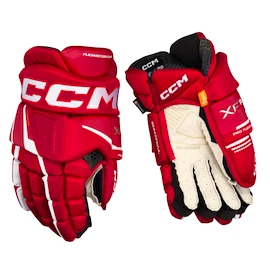 Rękawice hokejowe CCM Tacks XF PRO Red/White Junior