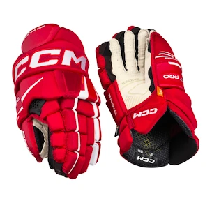 Rękawice hokejowe CCM Tacks XF PRO Red/White Junior 11 cali