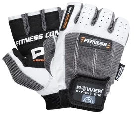 Rękawiczki fitness Power System Fitness Biało-szare