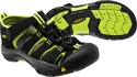 Sandały dziecięce Keen  Newport H2 JR Black/Lime Green