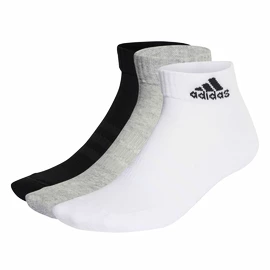 Skarpetki adidas Cushioned Sportswear Ankle Socks 3 Pairs Grey/White/Black
