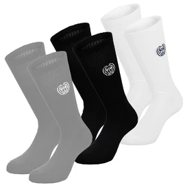 Skarpetki BIDI BADU Bold Bro II Crew Printed Move Socks 3 Pack Grey, Black, White