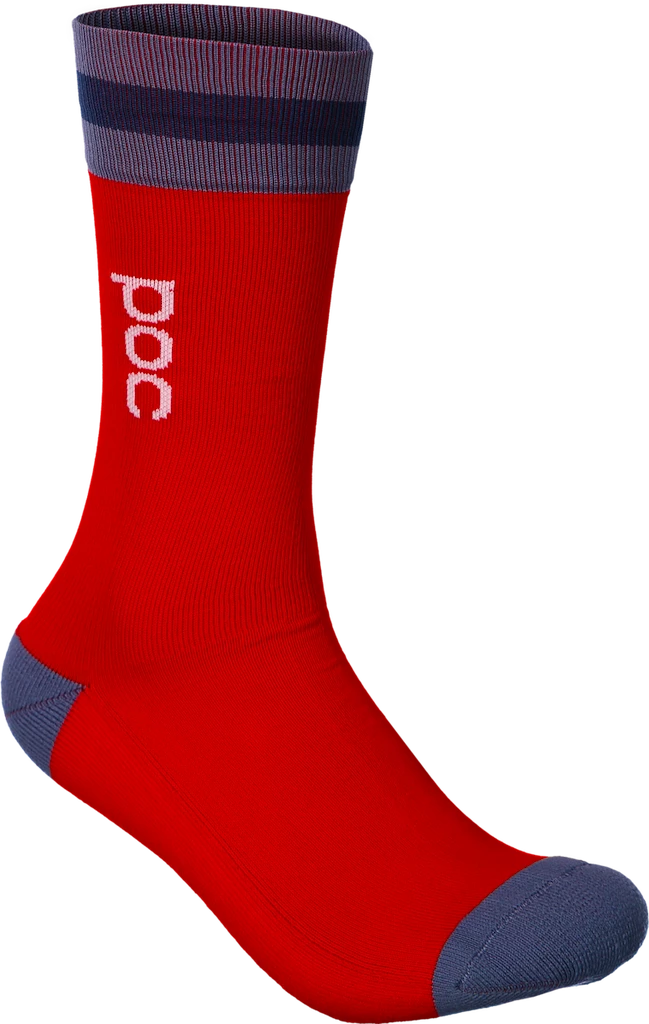 Skarpetki rowerowe POC  Essential Mid Length Sock  39-41, Czerwony