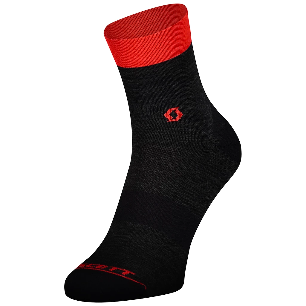 Skarpetki rowerowe Scott  Trail Quarter Dark Grey/Fiery Red  36-38