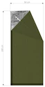 Śpiwór Cattara  izotermická fólie SOS zelená válec 200x92cm