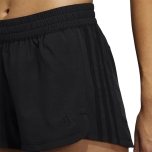 Spodenki damskie adidas  Pacer 3-Stripes Woven Heather Shorts Black