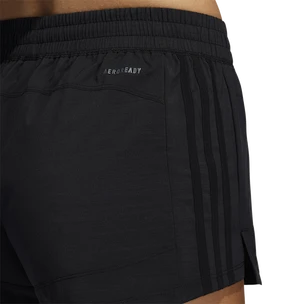 Spodenki damskie adidas  Pacer 3-Stripes Woven Heather Shorts Black