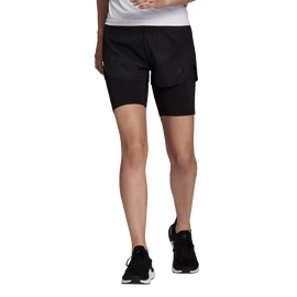 Spodenki damskie adidas Run Fast 2in1 Shorts Black