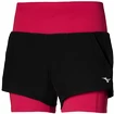 Spodenki damskie Mizuno  2 in 1 4.5 Short/Black/Persian Red