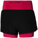 Spodenki damskie Mizuno  2 in 1 4.5 Short/Black/Persian Red