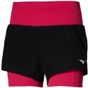 Spodenki damskie Mizuno  2 in 1 4.5 Short/Black/Persian Red