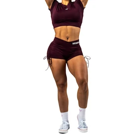 Spodenki damskie Nebbia STRONG BEAUTY Lace-Up Sculpting Shorts OWN YOUR POWER 429 dark red