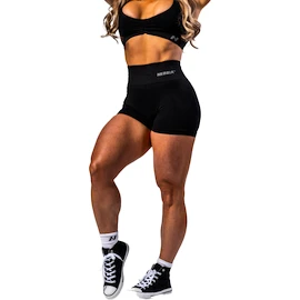 Spodenki damskie Nebbia TOTALLY SEAMLESS High Waisted Push-Up Shorts 304 black