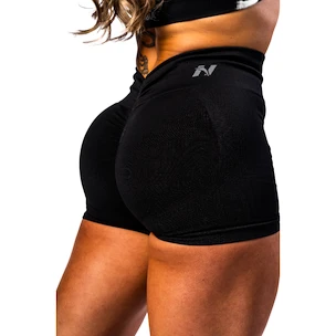 Spodenki damskie Nebbia TOTALLY SEAMLESS High Waisted Push-Up Shorts 304 black
