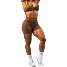 Spodenki damskie Nebbia TOTALLY SEAMLESS High Waisted Push-Up Shorts 304 brown