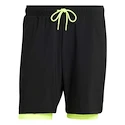 Spodenki męskie adidas  Club 2In1 Short Black/Lucid Lemon