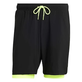 Spodenki męskie adidas Club 2In1 Short Black/Lucid Lemon