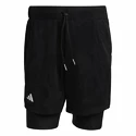 Spodenki męskie adidas  Melbourne Tennis Two-in-One 7-inch Shorts Black