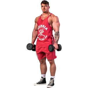 Spodenki męskie Nebbia NEBBIA x OLYMPIA Washed Sweat Shorts LEGEND 786 red