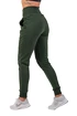 Spodnie dresowe z wysokim stanem Nebbia „Feeling Good” 409 ciemnozielone