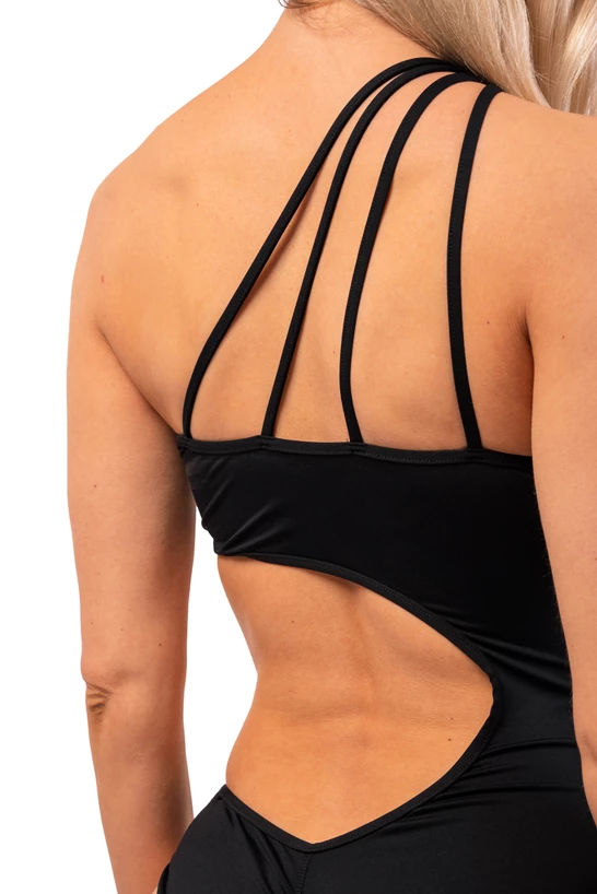 Strój kąpielowy Nebbia  One Shoulder Asymmetrical Monokini 459 Black M