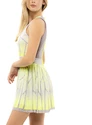 Sukienka damska Lucky in Love  Pleat Wave Dress Neon Yellow