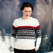 Sweter damski Ulvang  Marius Round Neck Vanilla/Ulang Red