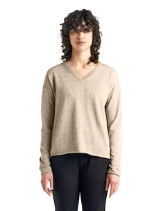 Sweter Icebreaker  Flaxen LS V Sweater Beige S